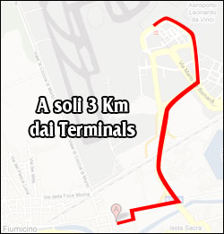 Il parcheggio è a soli 3 chilometri dai Terminals dell'aeroporto "Leonardo Da Vinci"