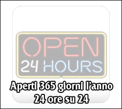 Il parcheggio è aperto 365 giorni l'anno, 24 ore su 24