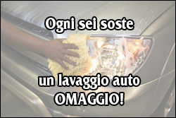 Ogni sei soste parcheggio un lavaggio auto omaggio!